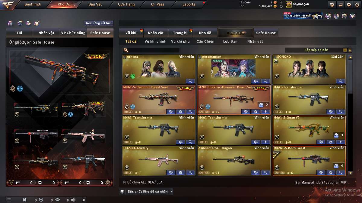 shop acc cf uy tin gia re